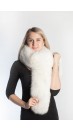 White fox fur scarf